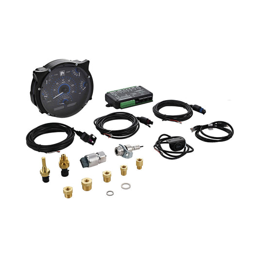 Dakota Digital VHX Speedometer, Carbon Fiber w/Blue Backlight, 1966-77 Ford Bronco