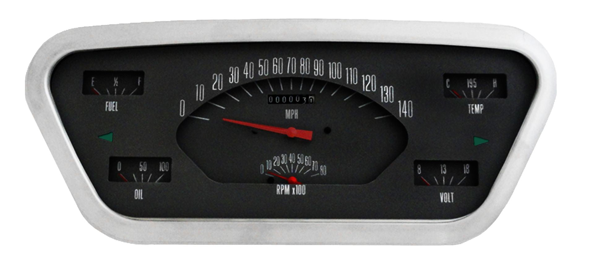 CLASSIC INSTRUMENTS Gauge Cluster - 53-55 Ford F100, Black