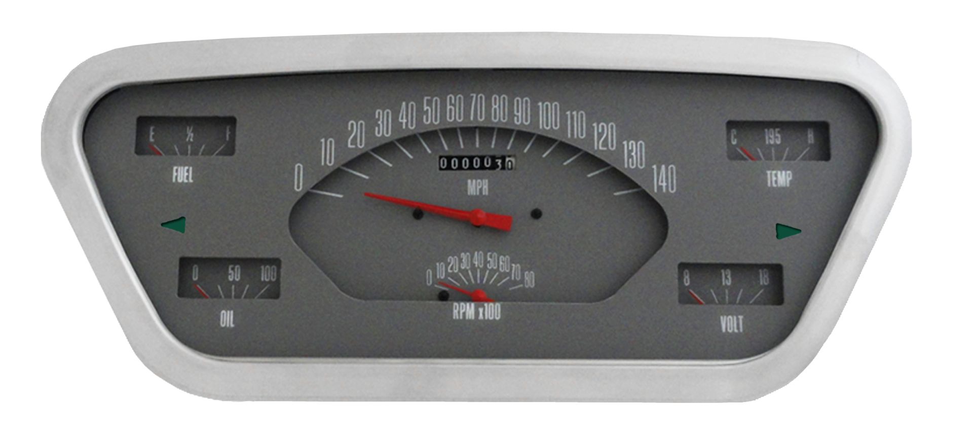 1953-55 Ford F100 Classic Digital Speedometer, Gray