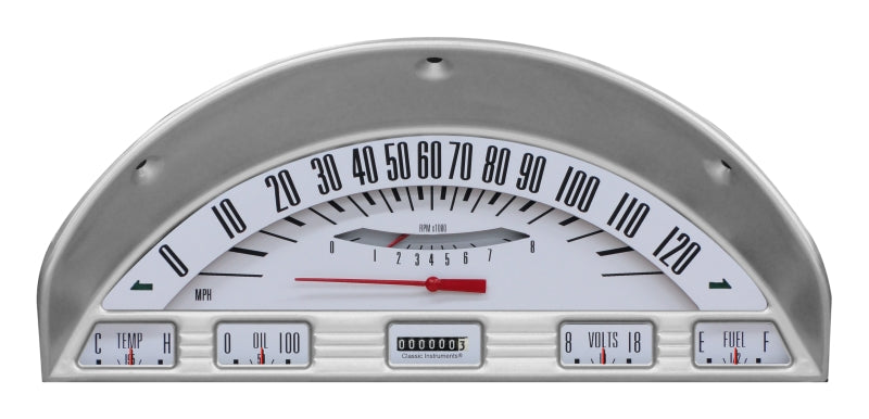 1956 Ford F100 Classic Instruments White Digital Speedometer