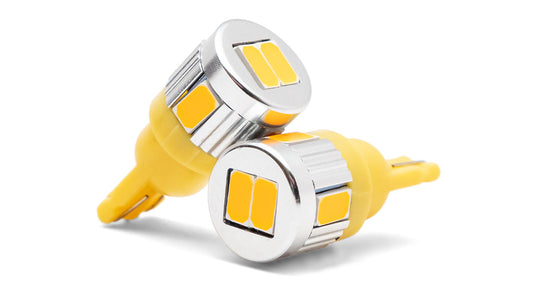 Front Amber LED Marker Lens Light Bulbs, Pair