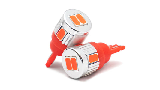 Rear Red LED Marker Lens Light Bulbs, Pair
