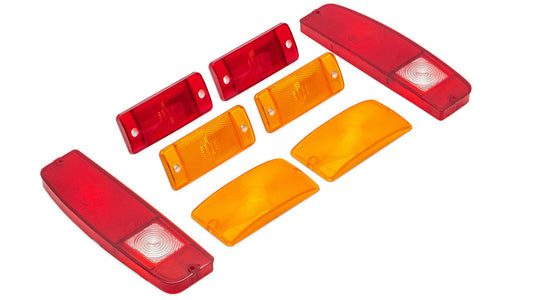 Complete Outer Lens Kit - Taillights, Side Markers, Turn Signals, 70-77 Ford Bronco