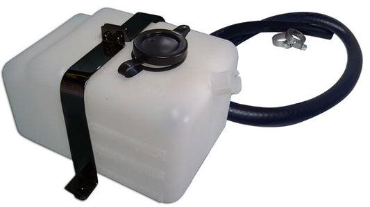 Radiator Overflow Bottle w/Black Brackets & Hose Kit