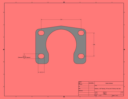 Rear Axle Bearing Retainers - 10'' Drum, 3-1/8'' Bearing