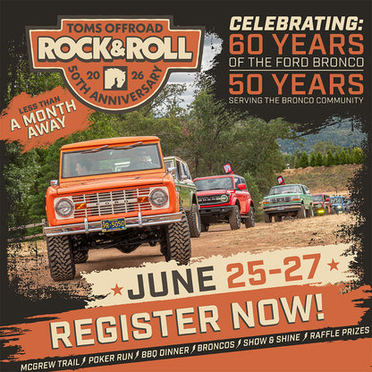 TOMS OFFROAD Rock & Roll Customer Appreciation Event - June 25-27, 2026