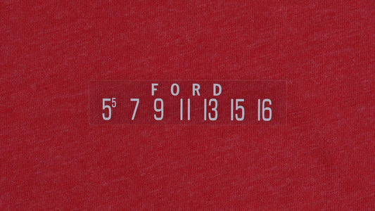 Ford logo screen protector for vintage car radio, front view