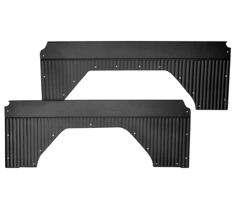 Black Pleated ABS Quarter Panel Inserts, 1966-76 Ford Bronco - BLEM AA