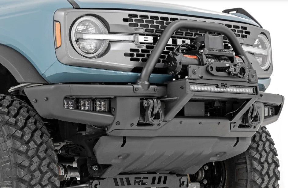 Triple LED Fog Light Kit - 2" Black Pair w/White DRL, 2021+ Ford Bronco