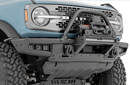 Triple LED Fog Light Kit - 2" Black Pair w/White DRL, 2021+ Ford Bronco