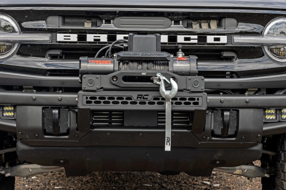 High Winch Mount w/9500S Winch, 2021+ Ford Bronco