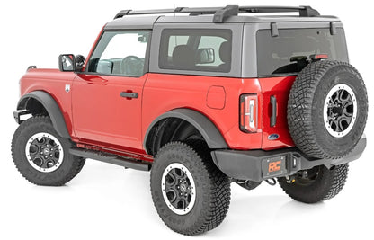 Black Oval Nerf Steps - 2 Door, 2021+ Ford Bronco