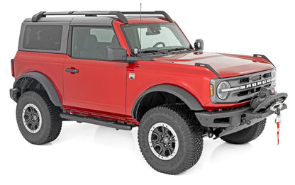 Black Oval Nerf Steps - 2 Door, 2021+ Ford Bronco