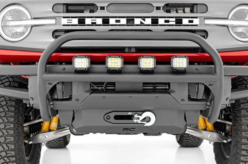 Nudge Bar w/Quad 3" OSRAM Wide LED for OE Modular Bumper, 2021+ Ford Bronco