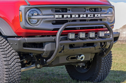 Nudge Bar w/Quad 3" OSRAM Wide LED for OE Modular Bumper, 2021+ Ford Bronco