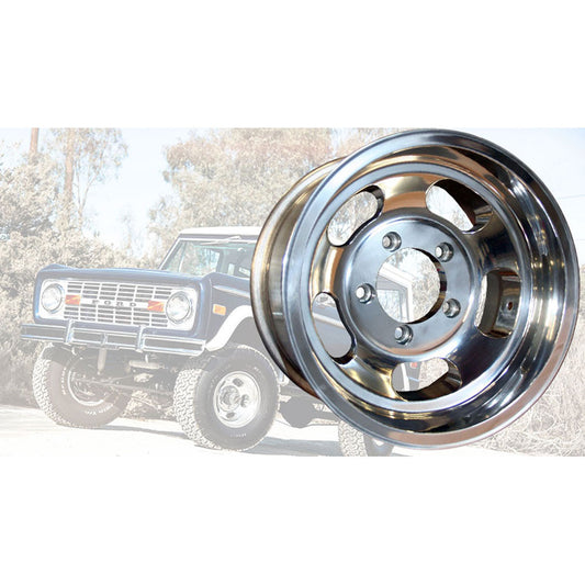 US Mags Slotted Indy Wheel, Polished Aluminum - 17x9, 5x5.5 Bolt Pattern