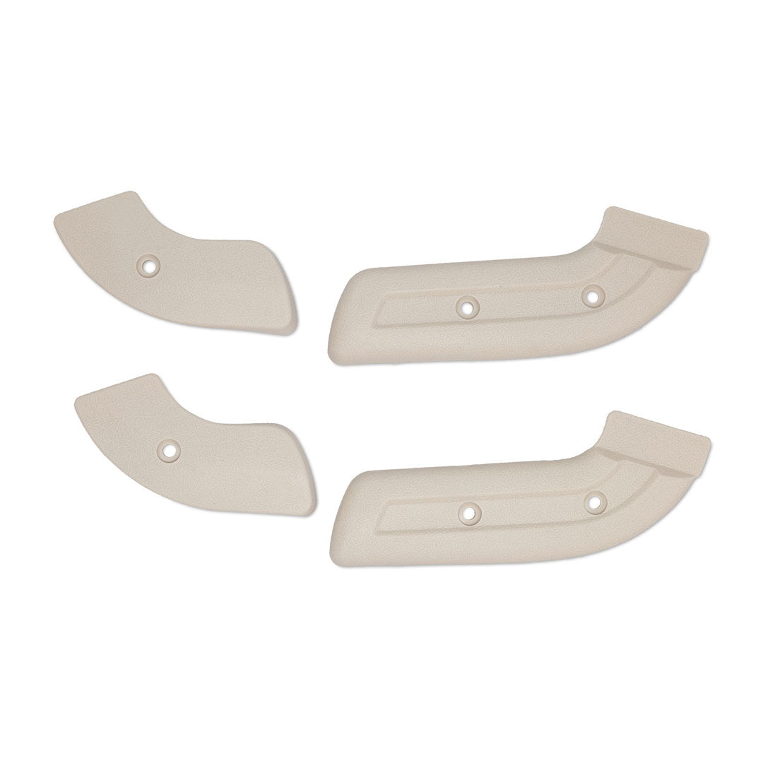 Front Seat Hinge Covers, Parchment, 1968-77 Ford Bronco