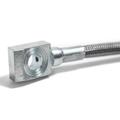 Front Outer Brake Caliper Hose - Braided Stainless, Disc, Driver or Passenger, 1976-77 Ford Bronco