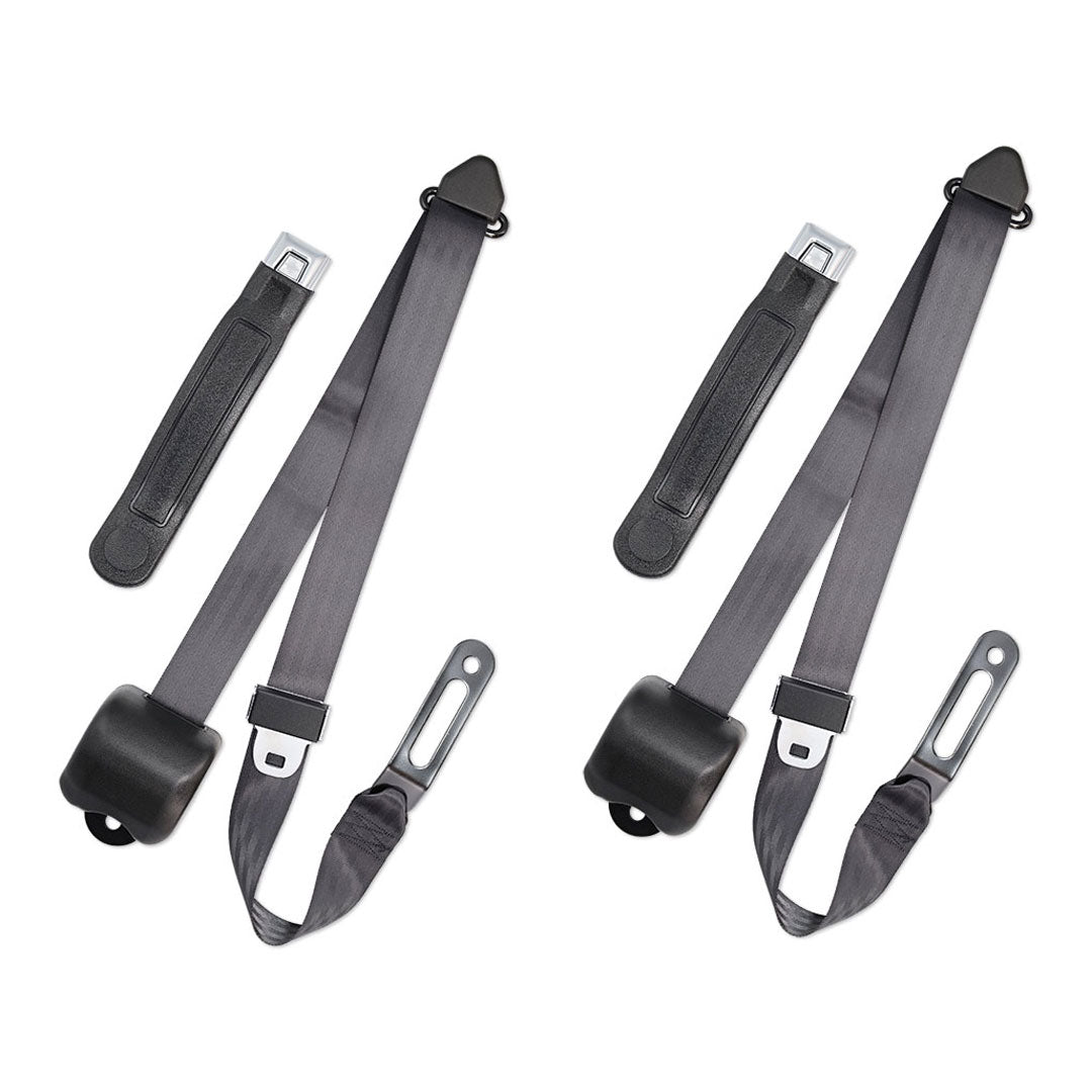 Black 3-point Shoulder Seat Belts, 1966-77 Ford Bronco