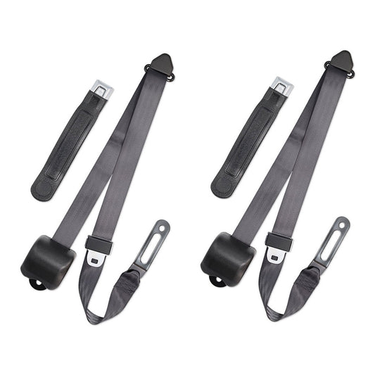 Black 3-point Shoulder Seat Belts, 1966-77 Ford Bronco