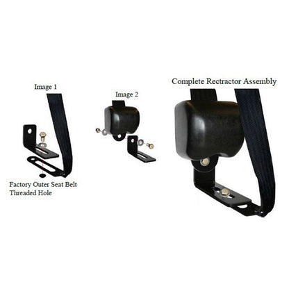 Black 3-point Shoulder Seat Belts, 1966-77 Ford Bronco