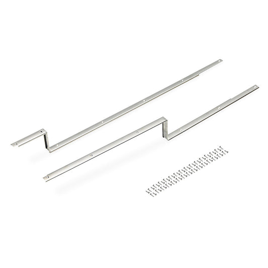 Carpet Hold Down Strips - Driver & Passenger, Polished Stainless Steel or Black EDP