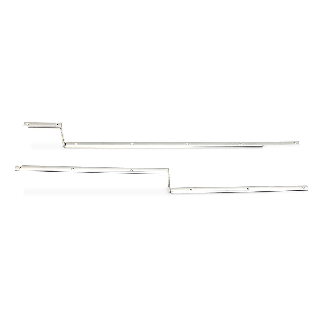 Carpet Hold Down Strips - Driver & Passenger, Polished Stainless Steel or Black EDP