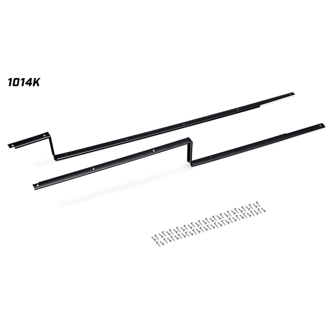 Carpet Hold Down Strips - Driver & Passenger, Polished Stainless Steel or Black EDP