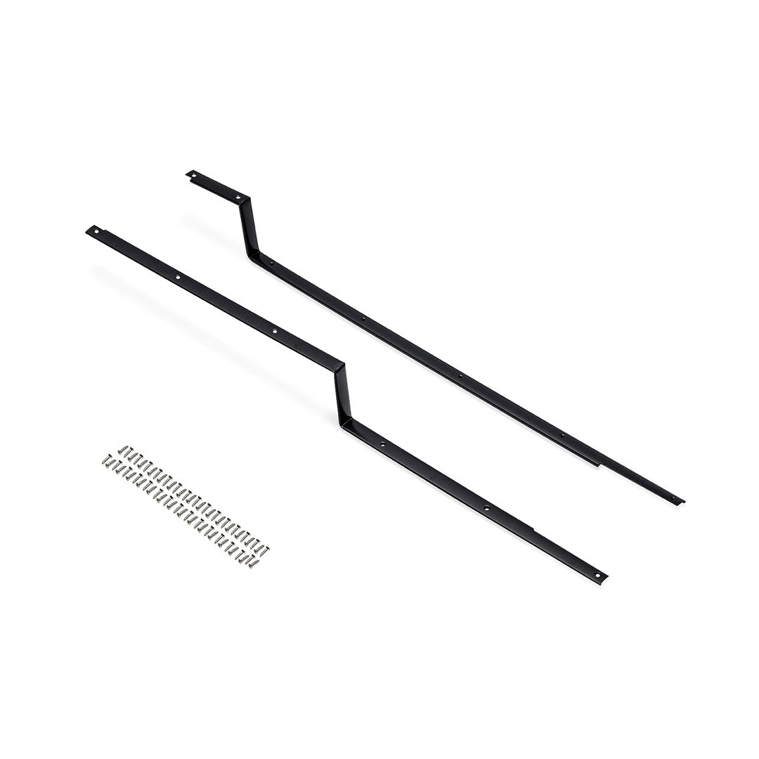 Carpet Hold Down Strips - Driver & Passenger, Polished Stainless Steel or Black EDP
