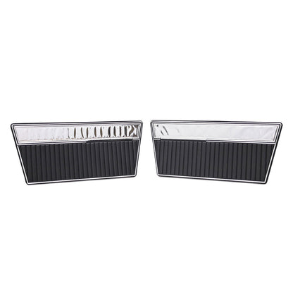Door Panels, Deluxe, Black w/Mylar, Pair, 1968-77 Ford Bronco