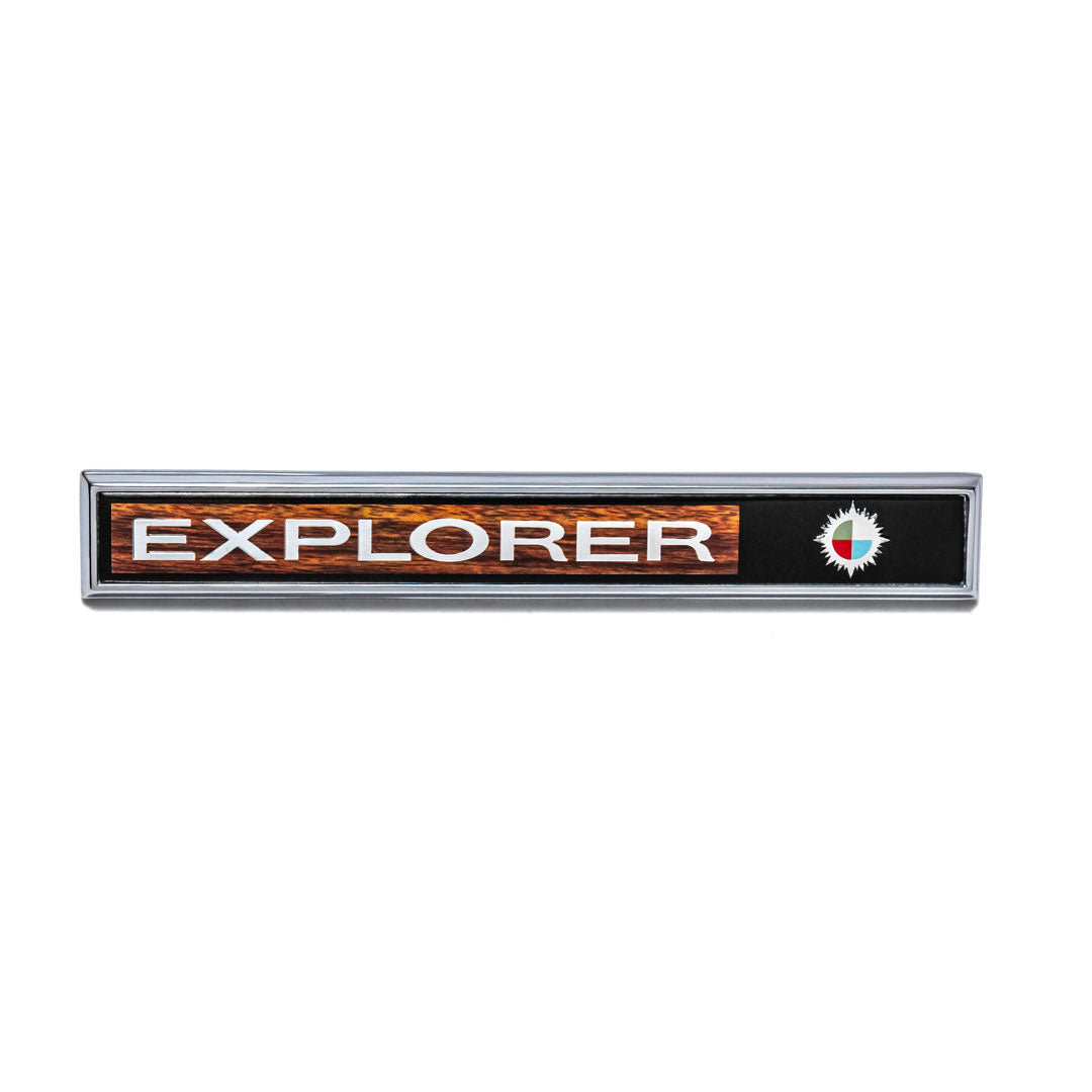 Explorer Glove Box Door Emblem, 1966-77 Ford Bronco