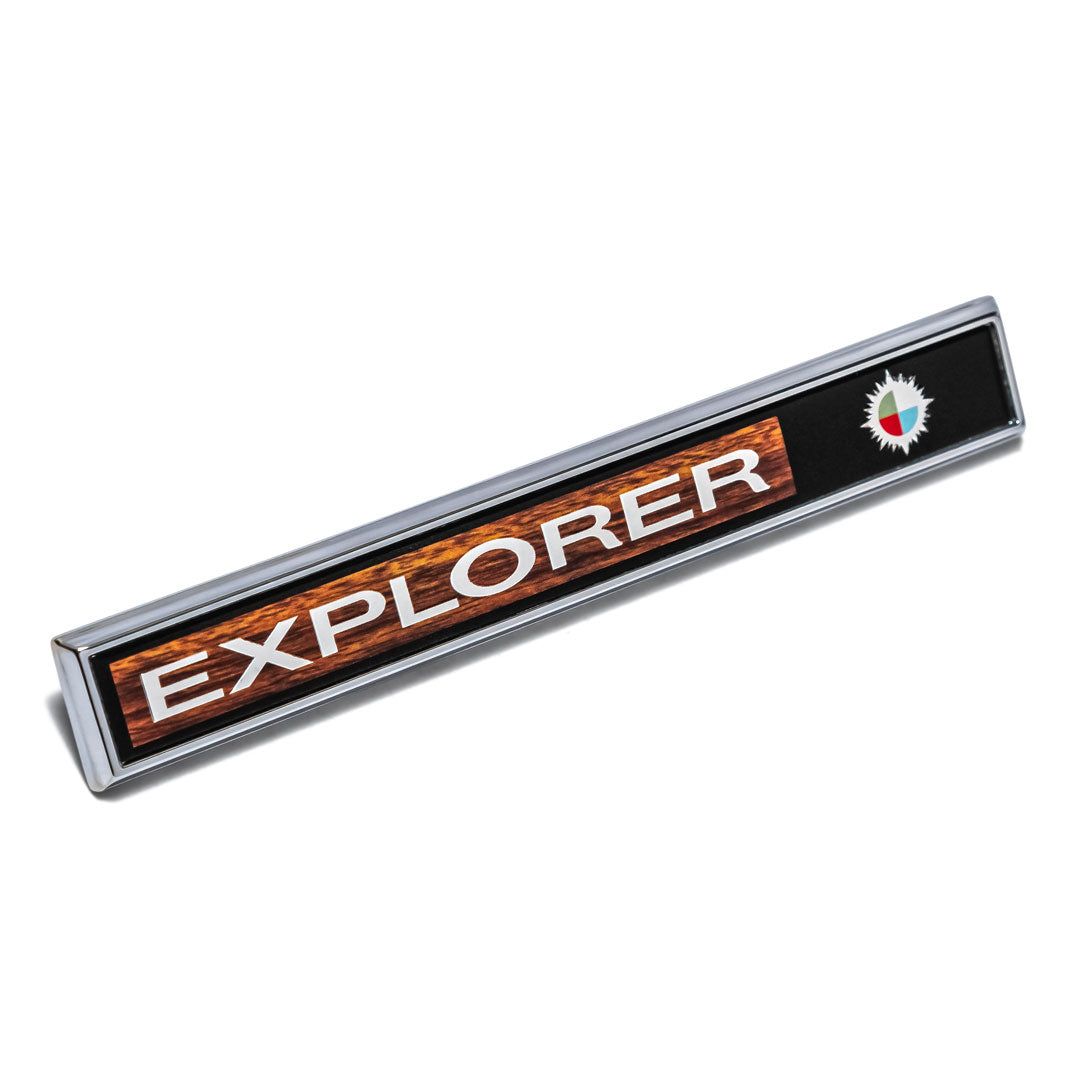 Explorer Glove Box Door Emblem, 1966-77 Ford Bronco