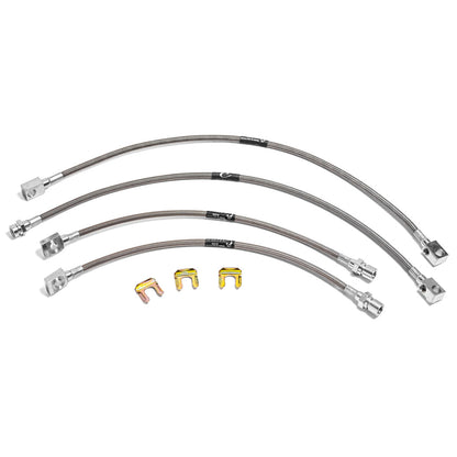 Braided Stainless Brake Hose Kit for Factory Disc Brakes, 1976-77 Ford Bronco