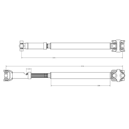 Premium Rear Extended Driveline, 1966-77 Ford Bronco