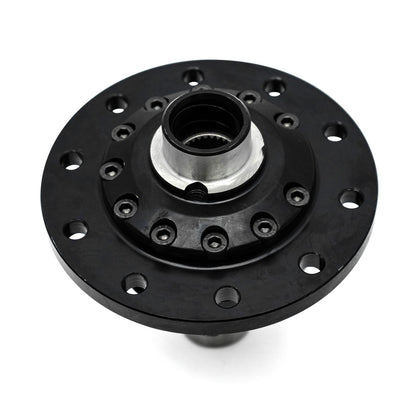 Black steel traction system with bolt-on design for Ford 9'' differential, side view