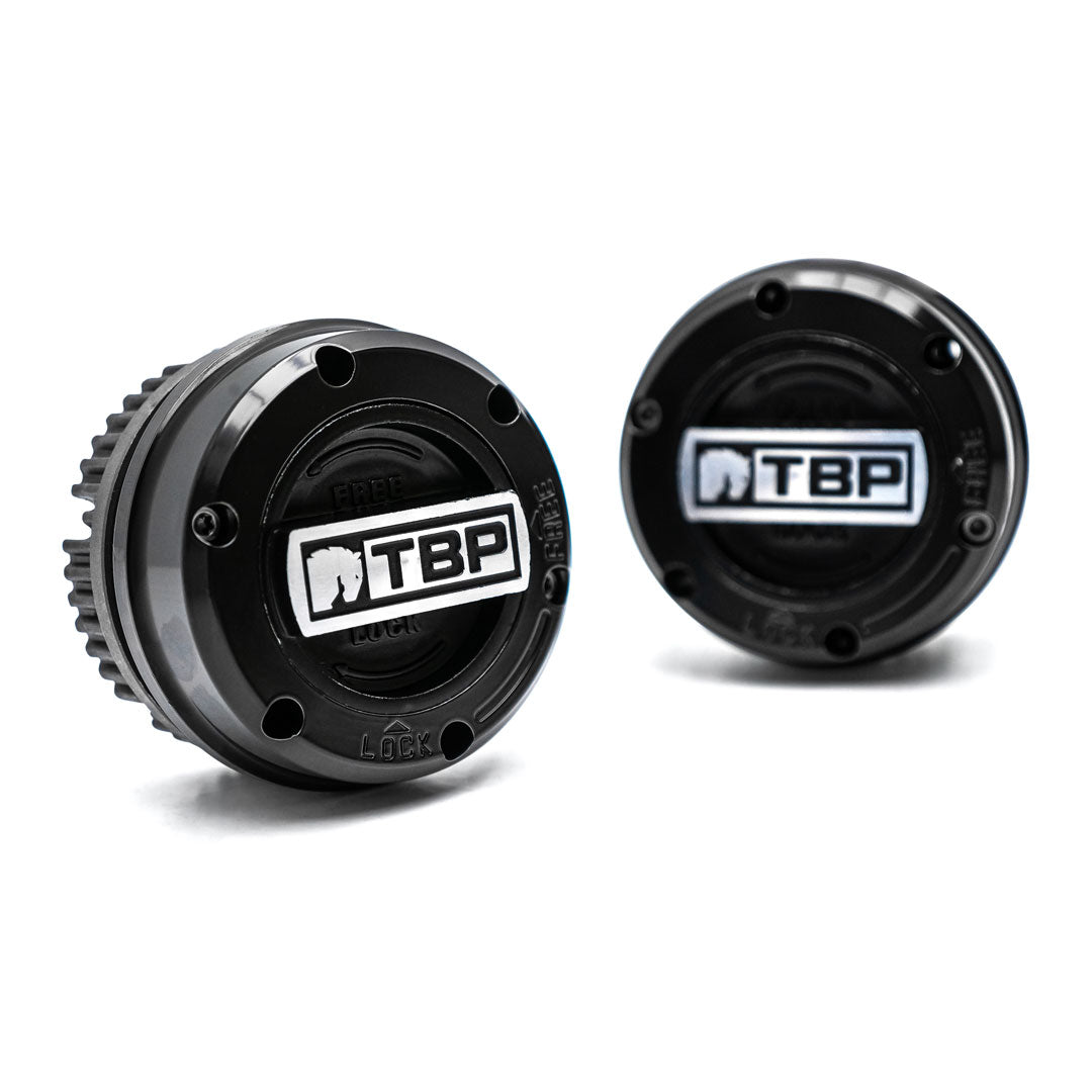 TBP Premium Locking Hubs - Black, 1966-96 Ford Bronco