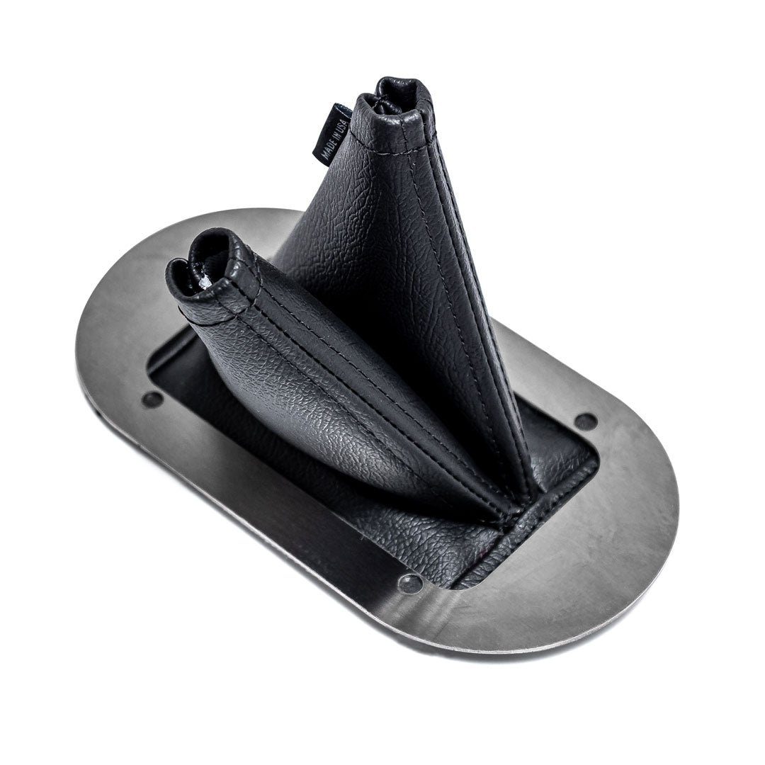 Synthetic Leather Twin Stick Shifter Boot with Retainer, 1966-77 Ford Bronco
