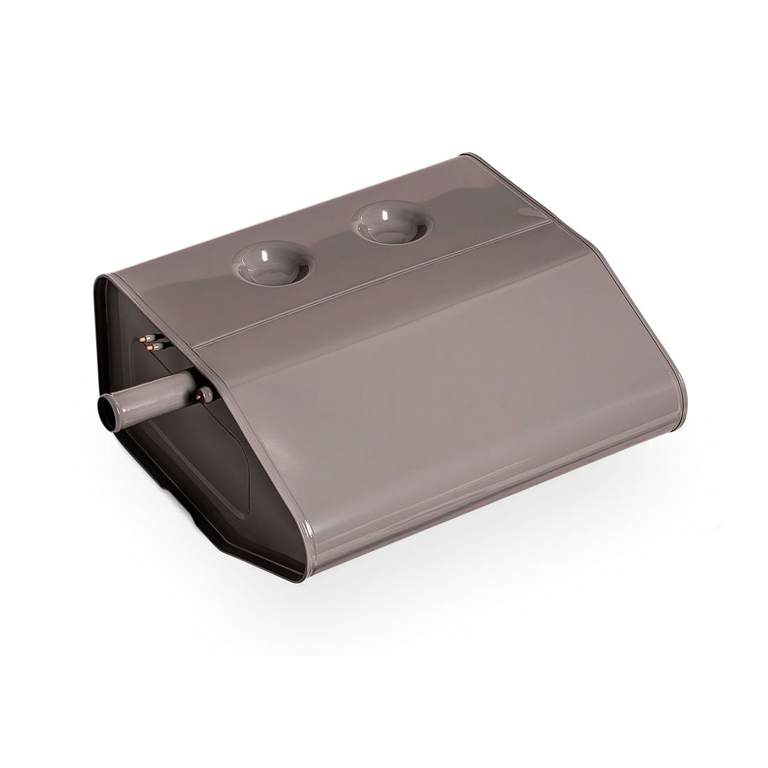 Steel fuel tank with OEM-style mounting brackets, rear view for 1966-76 Ford Bronco