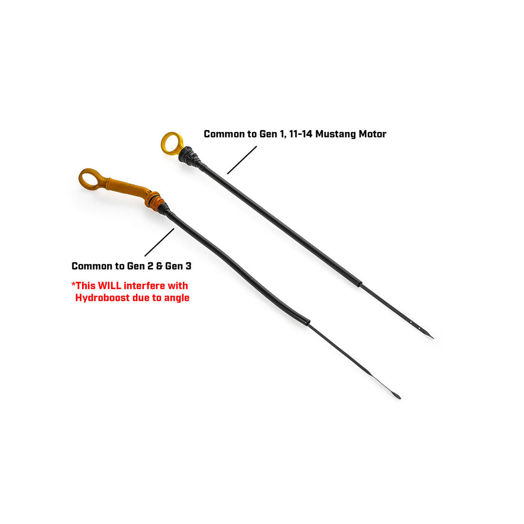 Bronze oil pan dipstick with tube for Ford Bronco, side view