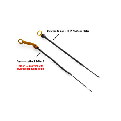 Bronze oil pan dipstick with tube for Ford Bronco, side view