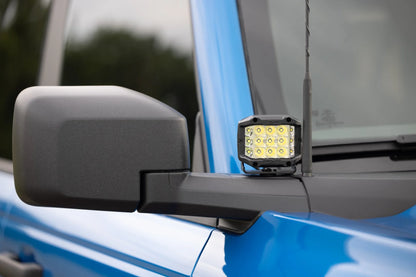 LED Ditch Light Kit - 2" Chrome Wide Pair, 2021+ Ford Bronco