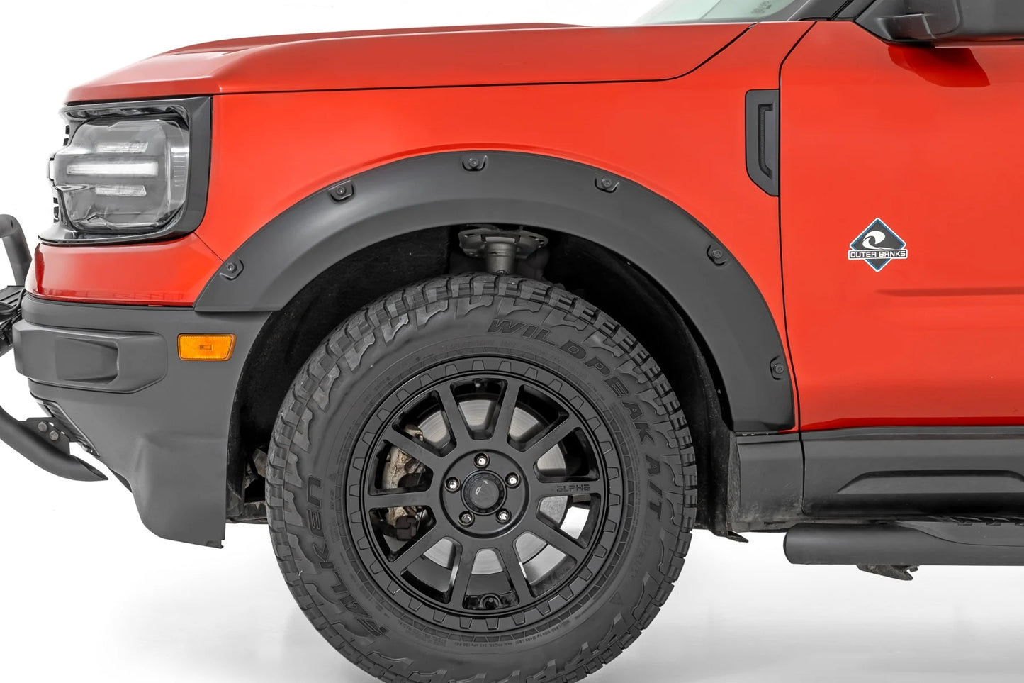Pocket Fender Flares - Flat Black, 2021+ Ford Bronco Sport