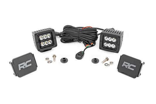 LED Ditch Light Kit – 2" Black Spot Pair, 21-24 Bronco