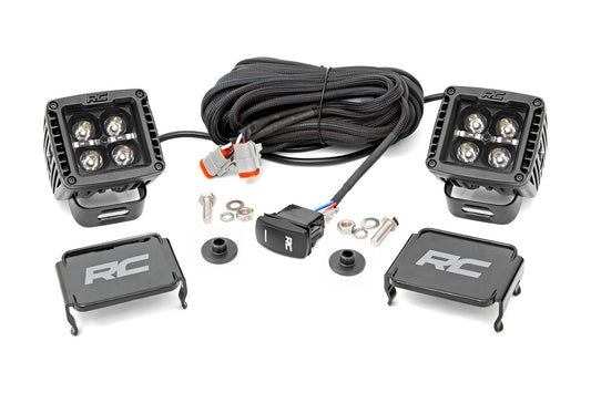 LED Ditch Light Kit – 2” Black w/Amber DRL Pair, 21-24 Bronco