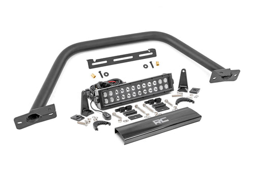 Safari Bar w/12" Black Dual Row LED Light Bar for OE Modular Bumper - 21-24 Bronco