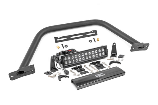 Safari Bar w/12" Black Dual Row LED Light Bar for OE Modular Bumper - 21-24 Bronco