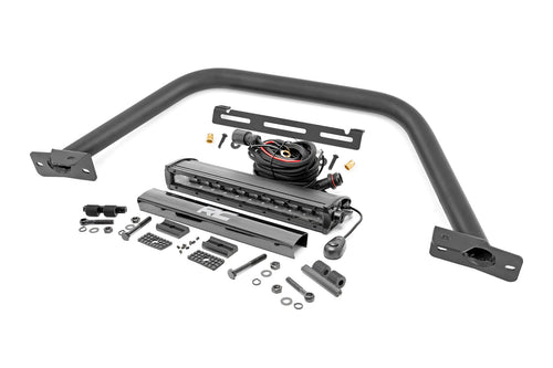 Safari Bar w/12" Black Single Row LED Light Bar for OE Modular Bumper - 21-24 Bronco