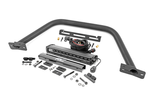 Safari Bar w/12" Black Single Row LED Light Bar for OE Modular Bumper - 21-24 Bronco
