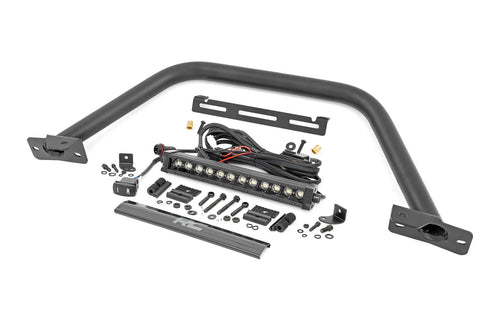 Safari Bar w/12" Black DRL Single Row LED Light Bar for OE Modular Bumper - 21-24 Bronco