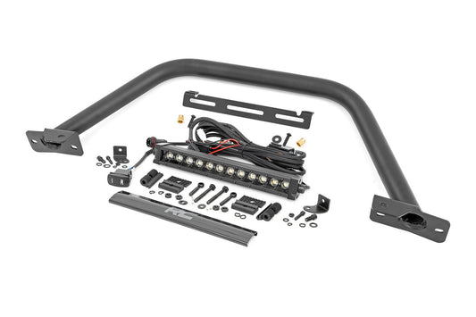 Safari Bar w/12" Black DRL Single Row LED Light Bar for OE Modular Bumper - 21-24 Bronco